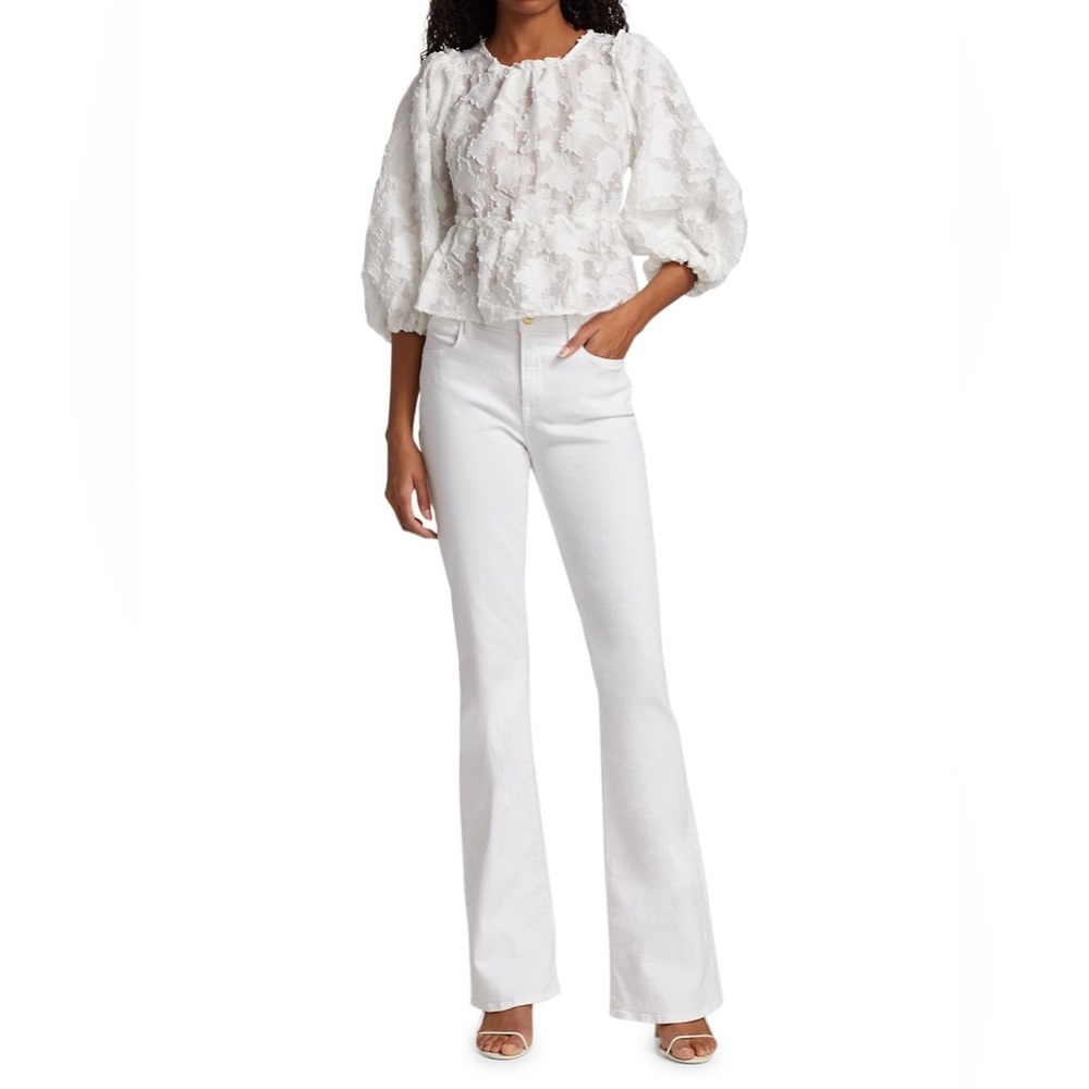 FREE PEOPLE CHIC LACED WHITE BLOUSE!! C37